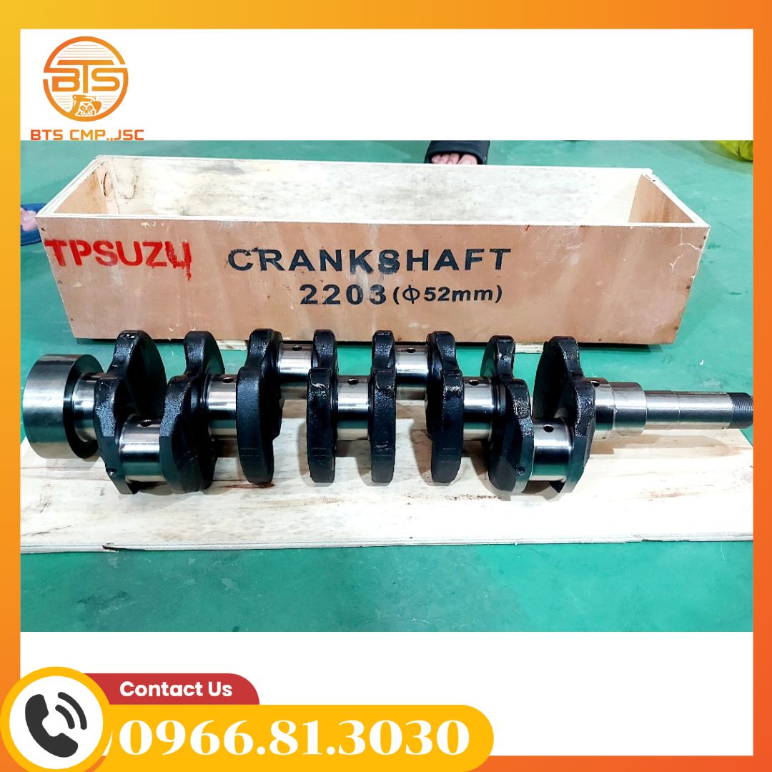 Trục cơ V2203 cổ 52 TPSUZU – Chính xác, bền bỉ, thay thế chuẩn zin
